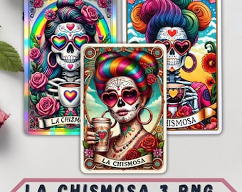 La Chismosa Tarot Card PNG: Mexican Chisme Design (Digital Download)