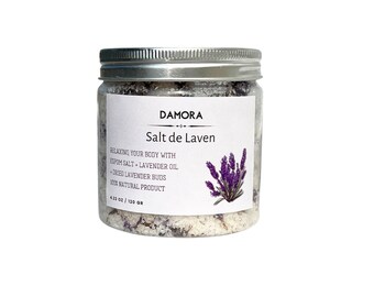 Lavender Bath Salt Infused with Clove Oil Birthday and Valentine Gift