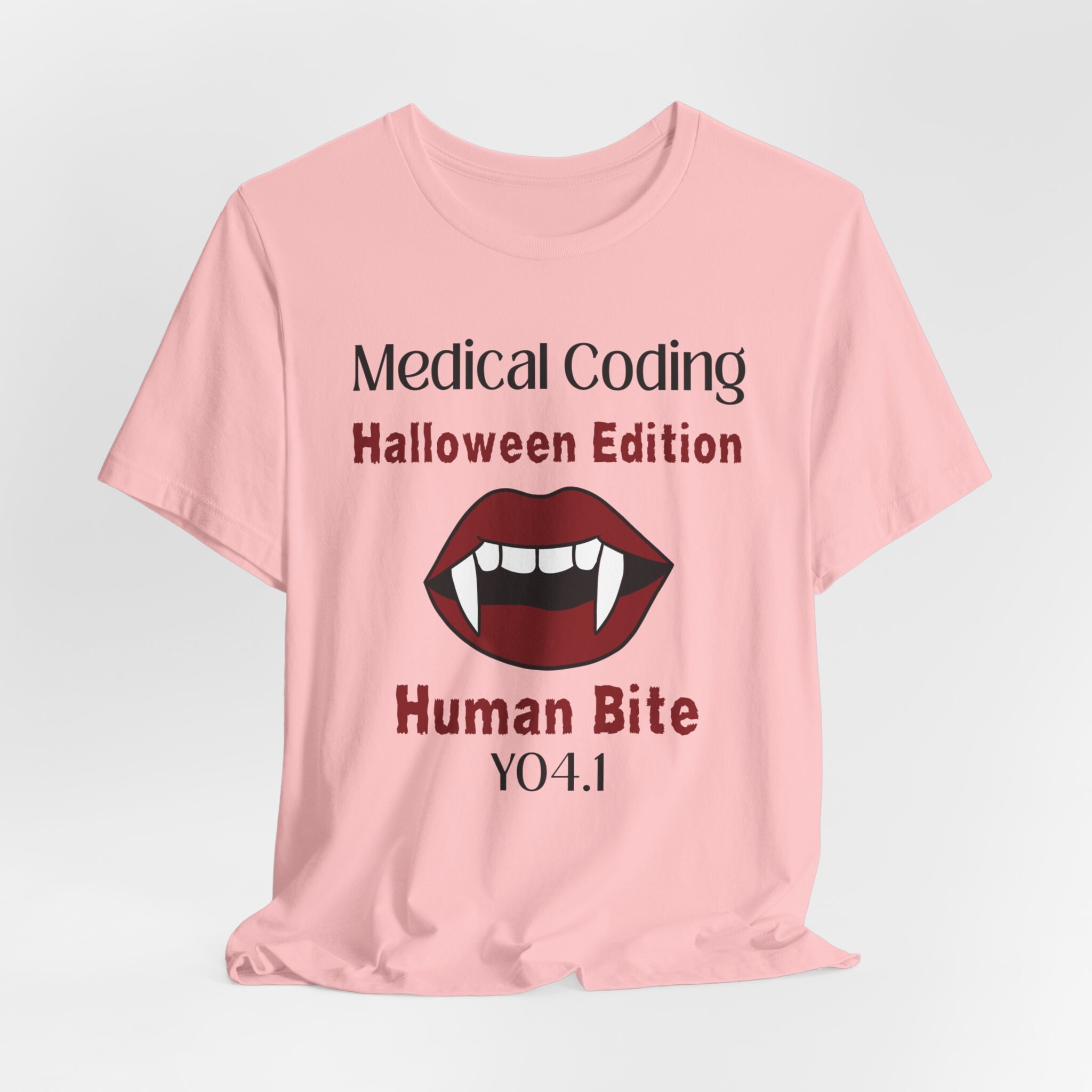 Medical Coder Halloween Holiday Human Bite ICD-10 Medical Humor T-Shirt