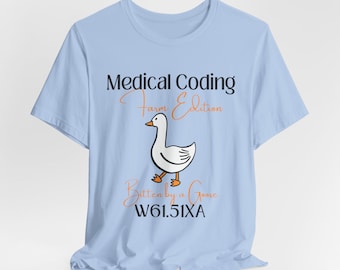Medical Coder gebeten door een gans ICD-10 T-shirt medische humor