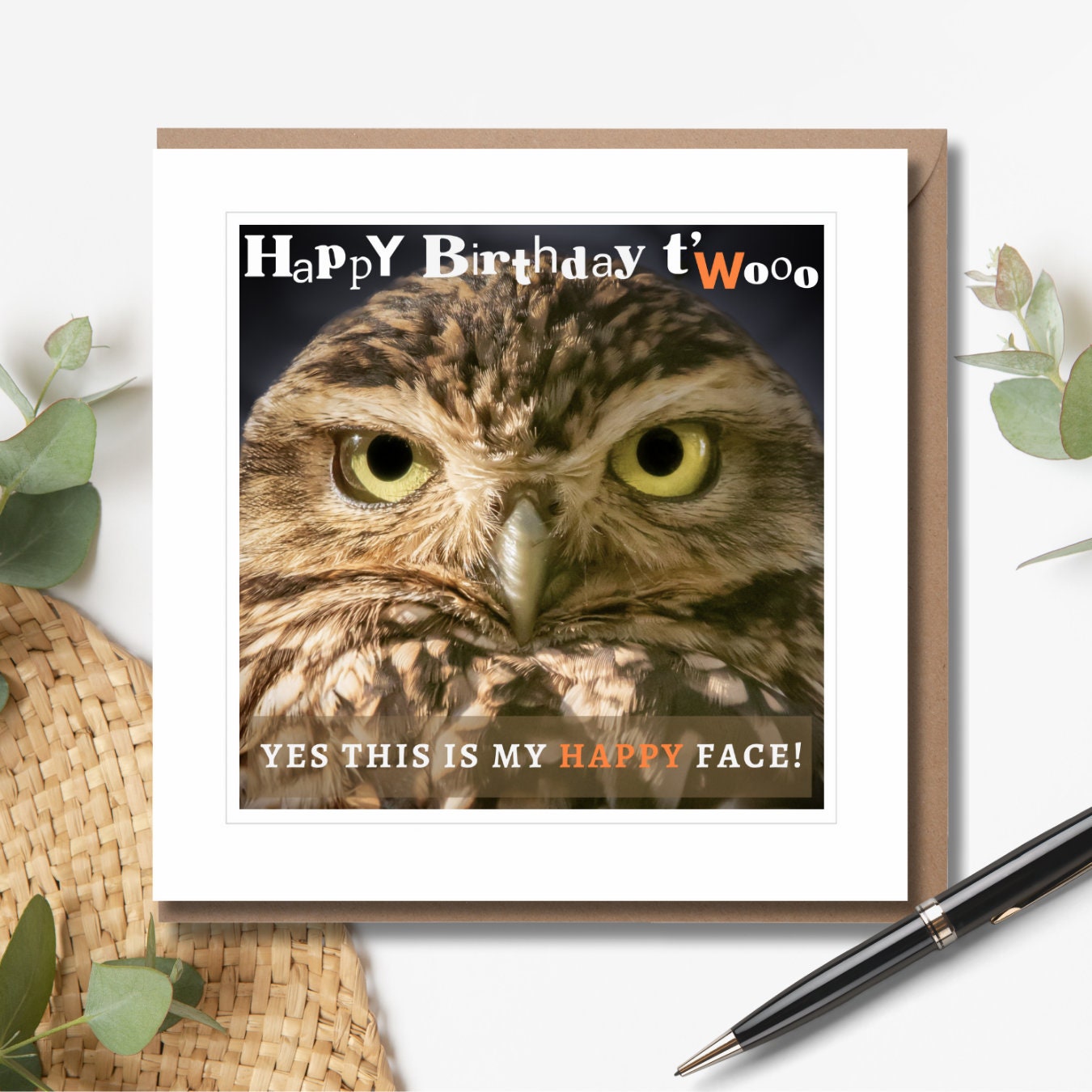 Happy Birthday T'wooo Owl Birthday Card | Comedy Wildlife | Owl Cards | Funny Birthday Cards | H