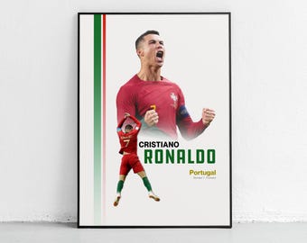 Cristiano Ronaldo Portugal Football Poster | The GOAT Wall Art (Digital Download)