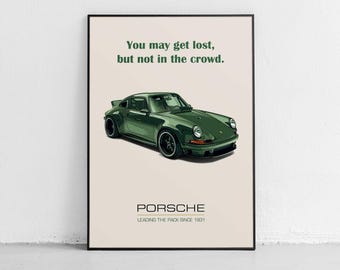 Porsche custom Illustration poster Porsche 911 | Digital Download