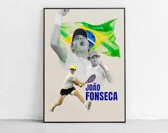 Joao Fonseca Tennis Poster | Brazil Fan Art (Digital Download)