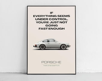 Porsche 911 Vintage Poster | Supercar Wall Art (Digital Download)