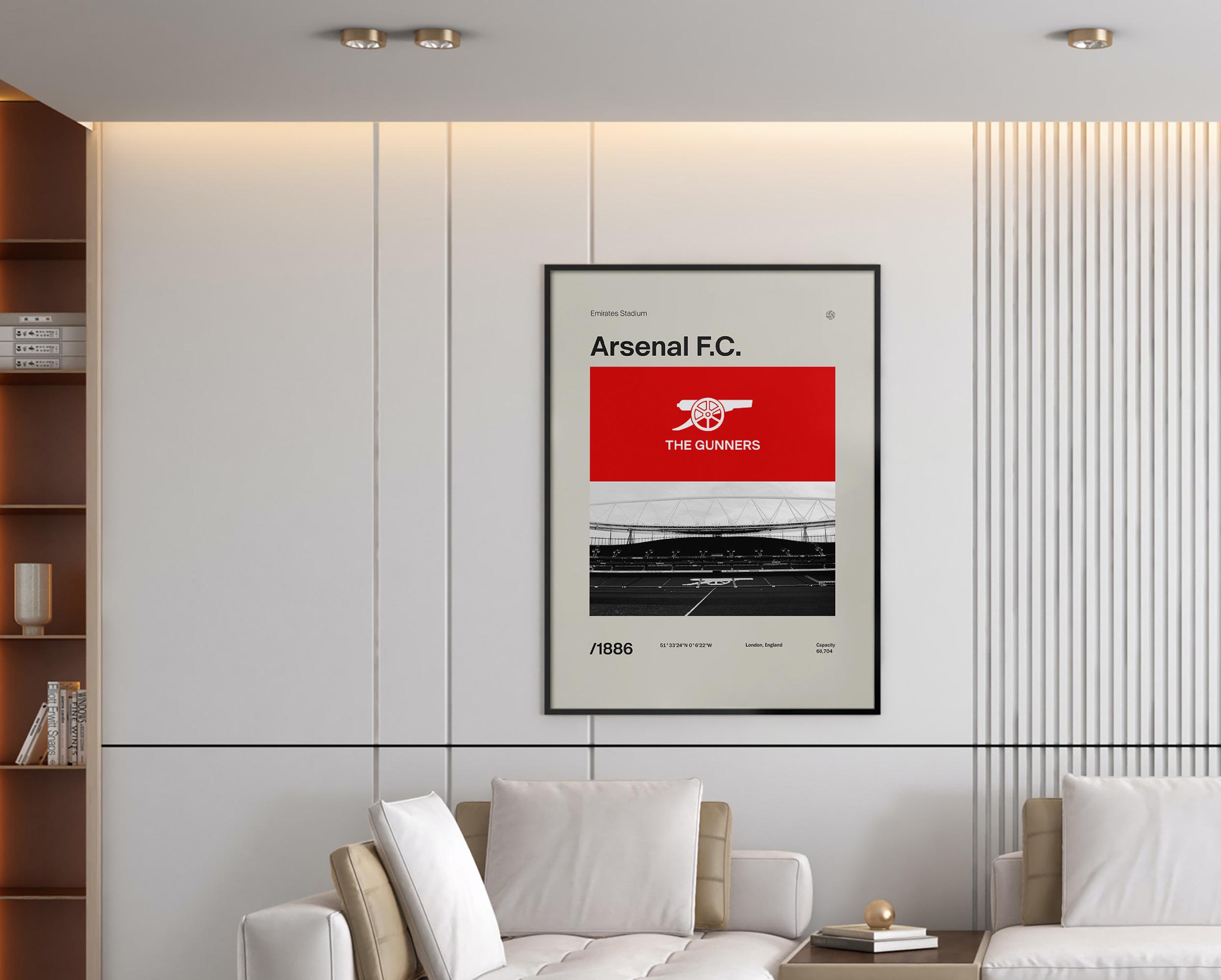 Arsenal FC Poster - Emirates Stadium Poster - Digital DOWNLOAD - Etsy