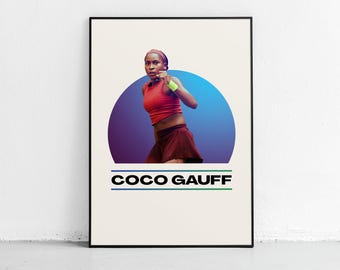 Coco Gauff US Open Minimalist Print (Digital Download)
