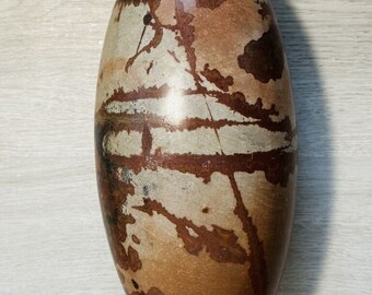 12” Wonderful Pattern Shiva Lingam Stone From India - Narmada River Shiva C12.5