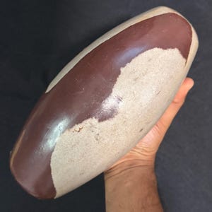 9 Inch Narmada River Shiva Lingam: Cryptocrystalline Quartz Healing Stone SL25C9.9