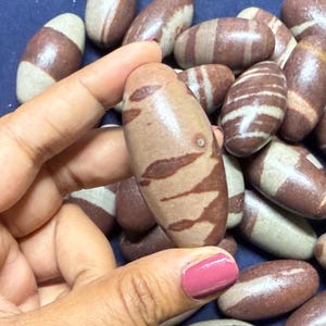 2” Shiva Lingam from Narmada River in India - Palm size Shiva - 1 pc
