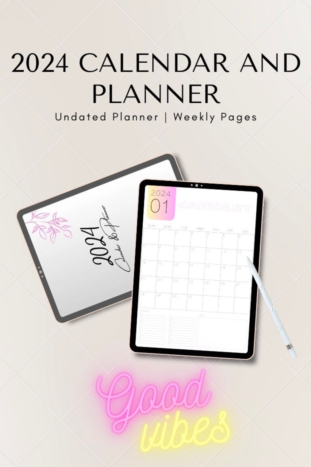 2024 Calendar and Planner Etsy