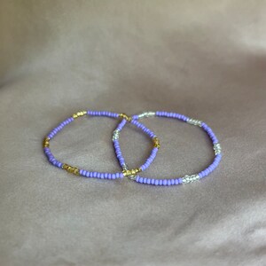 Beaded Bracelet - Purple Beaded Bracelet - Seed Bead Bracelet - Stretchy Bracelet - Stretchy Beaded Bracelet - Beaded Bracelets
