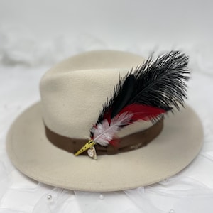 piuma da boutonnière per cappello!