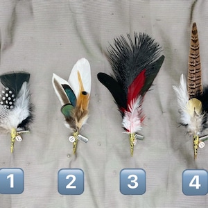 piuma da boutonnière per cappello!