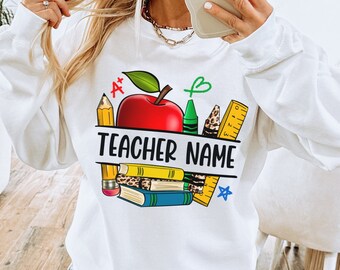 Custom name Teacher png sublimation design download, personalized Teacher png, Teacher's Day png, Teacher png, sublimate designs download