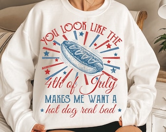 Te pareces al 4 de julio PNG Retro America Hot dog Png Divertido 4 de julio Png EE.UU. Png Sublimación del Día de la Independencia del 4 de julio