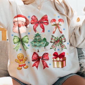 Kokette Weihnachtsschleife png, Weihnachtst-shirt Sublimation, Trending png, Retro Urlaub png, Girly Weihnachten Png, Feiertagsstimmung png