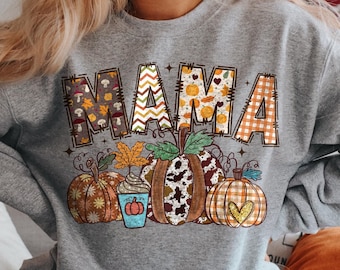 Retro Fall Mama PNG, Fall Mama Pumpkin png, Fall Vibes Png, Autumn png, Mama Sublimation T Shirt design Download, Instant Download