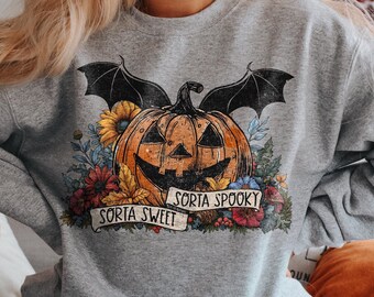Sorta Sweet Sorta Spooky PNG, Halloween png, pompoen png, herfst png, herfst png, sublimatie T-shirtontwerp