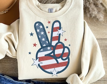 Retro Groovy 4th of July png, Fourth of July sublimation, Peace hand sign png, Independence day png, Freedom, T shirt design, mug png