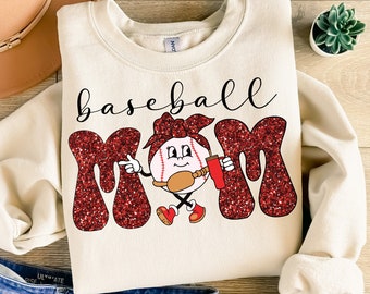 Baseball Mom PNG, Glitter Baseball PNG, Sublimation Design, Digital Download Png, Sports PNG, Baseball Mama Png, T shirt design