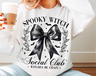 Coquette Halloween Png, Spooky Witch Social Club Png, Retro Halloween png, Spooky Season Png, Witch Png, Sublimation T Shirt Design