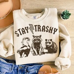 Stay Trashy svg Png, Funny Stay Trashy Raccoons Opossums Squad Team Trash Png svg