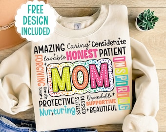 She is Mom PNG, Retro Blessed Mom Png, Mom Life Png, Mother's Day Png, Gift for Mom, Retro Mama Quotes, Sublimation T shirt design