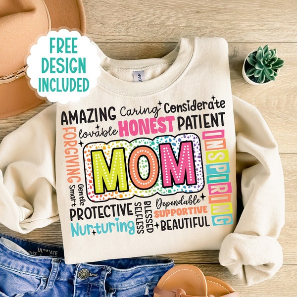 She is Mom PNG, Retro Blessed Mom Png, Mom Life Png, Mother's Day Png, Gift for Mom, Retro Mama Quotes, Sublimation T shirt design