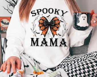 Spooky Mama Png, Coquette Halloween Png, Spooky Season Png, Retro Halloween Png, Spooky vibes Png, Fall Png, Halloween Shirt Sublimation