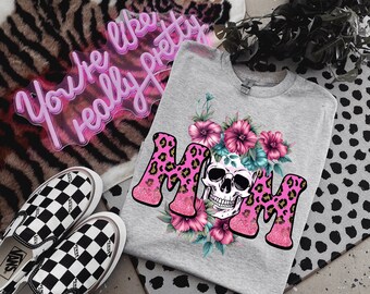 Mom Skull PNG, Mama Leopard Skull Png Sublimation, Mom Skull PNG Design, Mothers Day Clipart Designs, Skeleton Mom Tshirt Design, Tumbler