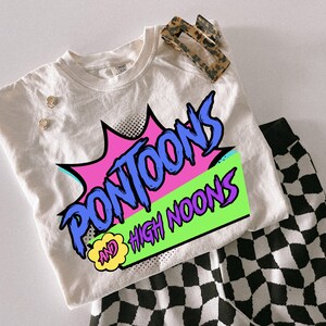 Pontoons and high noons retro vintage neon summer boat beer seltzer digital download png