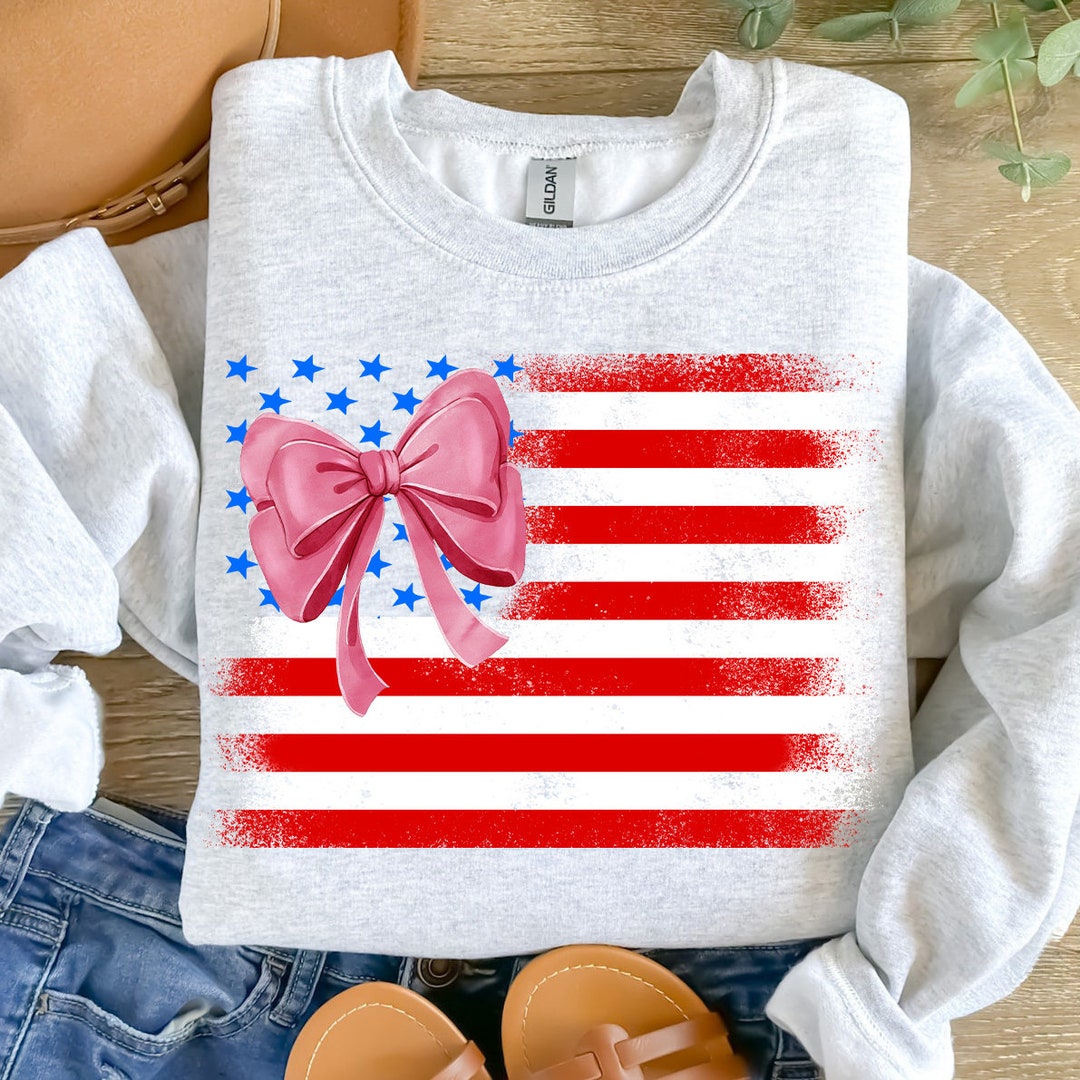 4th of July Png, Distressed Coquette American Flag Png, USA Png Fourth ...