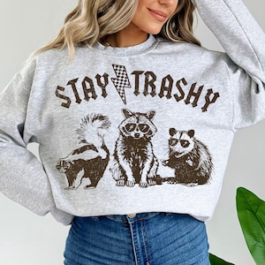 Stay Trashy Png, Funny Stay Trashy Raccoons Opossums Squad Team Trash Png