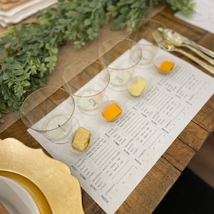 Wine Tasting Placemats Party. Blind Tasting. 4 Wines. Wine and Cheese ...