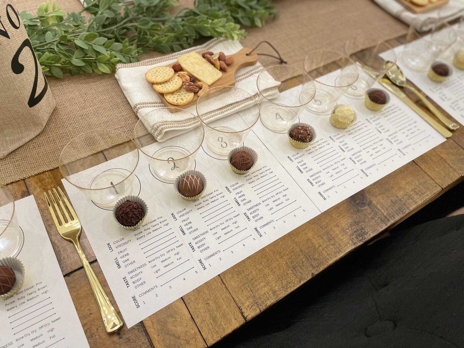 Wine Tasting Placemat. 6 Wines. Wine and Chocolate Pairing. Download ...