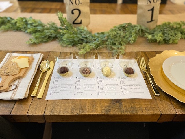 Wine Tasting Placemats Party Kit. Blind Tasting. 4 Wines. Wine and ...