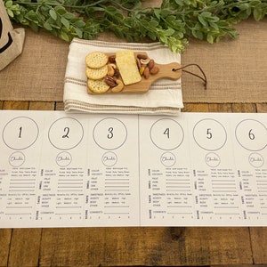 Wine Tasting Placemat. Blind Tasting. 6 Wines. Wine and Chocolate ...