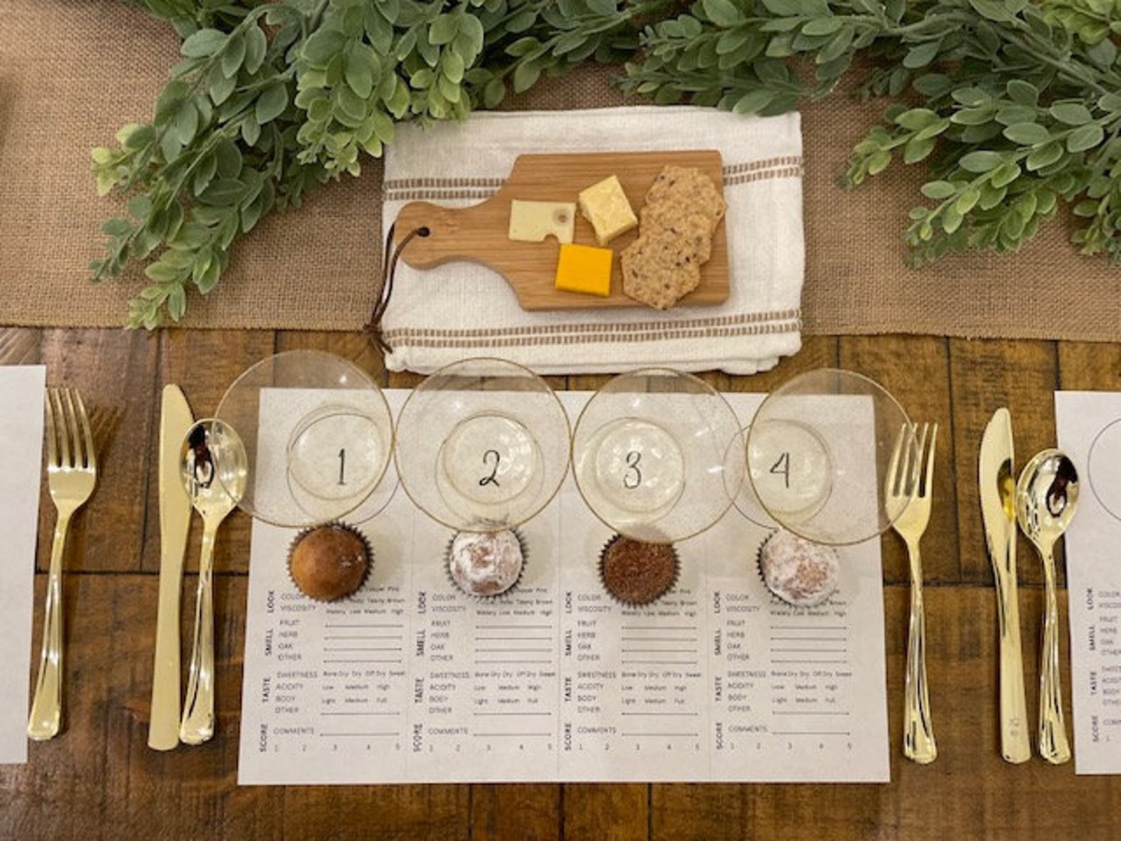 Wine Tasting Placemats Kit. Blind Tasting. 4 Wines. Wine and Donut Pairing.download Printable ...