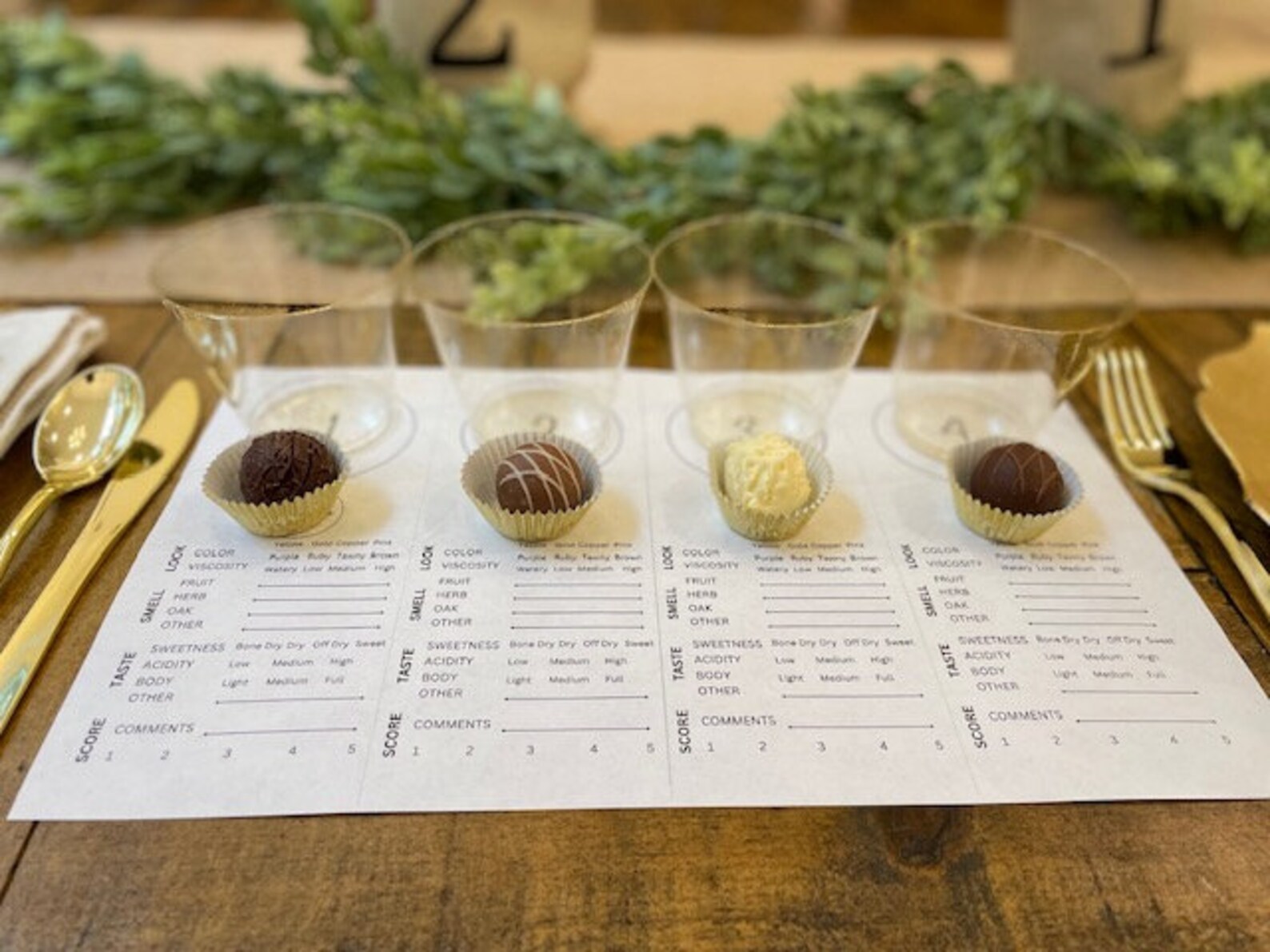 Wine Tasting Placemats Party Kit. Blind Tasting. 4 Wines. Wine and ...