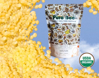 Organic Beeswax Pellets, USDA Certified Organic Beeswax for DIY & Craft Projects