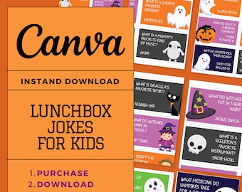 HALLOWEEN LUNCHBOX JOKES, Lunchbox Notes for Kids, Lunchbox notes, Printable Notes, Lunchbox Jokes, Lunch Notes For Kids, Cute Lunchbox Note