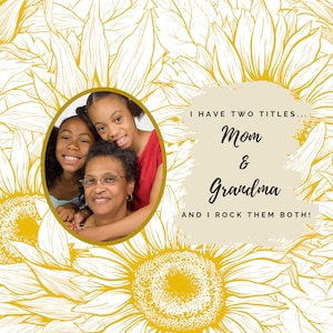 Editable Mom & Grandma Photo Tumbler Wrap (Digital Download)