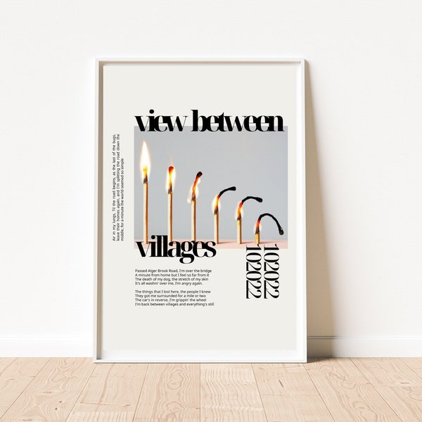 Noah Kahan View Between Villages Poster Etsy Noah Kahan View Between Villages Poster Etsy