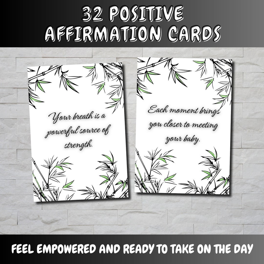 32 Birth Affirmation Cards, Printable Birth Affirmations, Daily ...