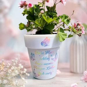 Personalisierter  Solar-Blumentop Liebevolle Geschenkidee & Erinnerungslicht