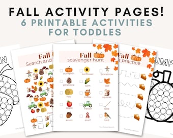 Fall Activity Printable: Scavenger Hunt & Tracing (PDF)