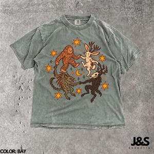 Cryptid Shirt, Bigfoot Tshirt, Cryptid Creatures Tee, Jackalope Shirt, Mythical Creature Tshirt, Weird Animal Shirt, Comfort Colors® Bay