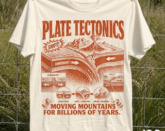 Plate Tectonics Tshirt, Moving Mountains Geology Shirt, Vintage Earth Science Graphic Tee, Comfort Colors Geologist Teacher Gift