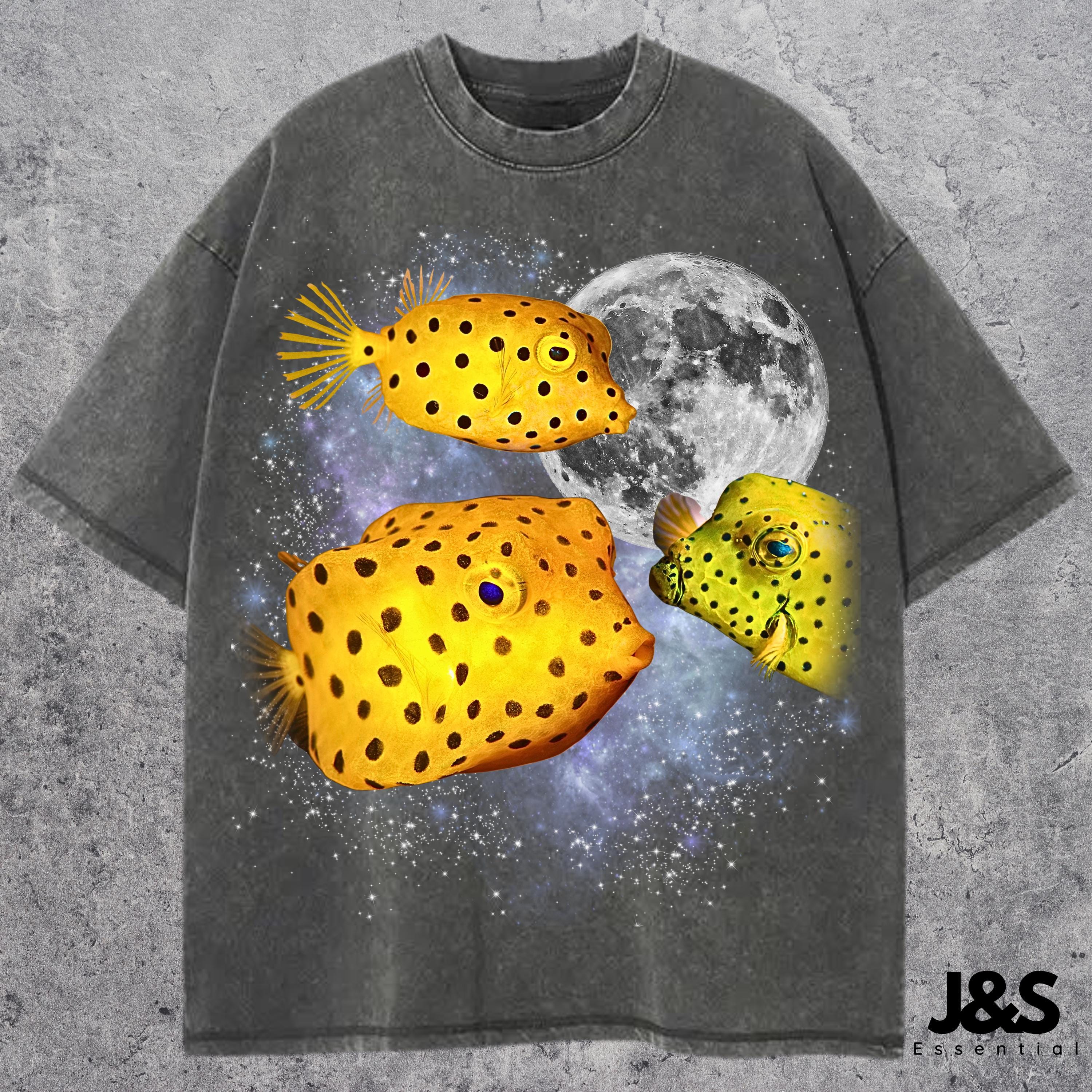 Three Boxfish T Shirt, Funny Yellow Fish Tee, Ocean Animal Graphic